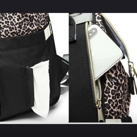 NWTs!๐ Diaper Bag Leopard Print Backpack๐ - Picture 4 of 8